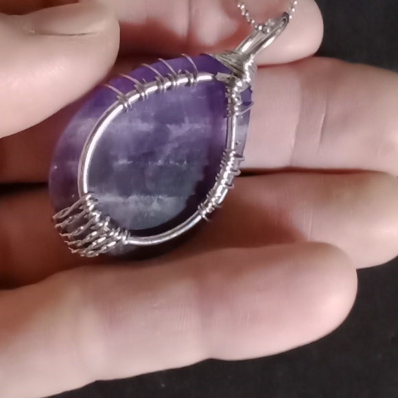 Sterling Silver Tree Of Life Amethyst Necklace #A174 - Picture 6 of 6